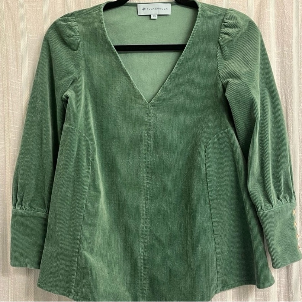 Tuckernuck Corduroy V-Neck Blouse